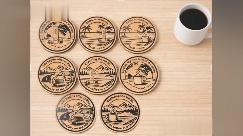 Wood Coaster Set of 4