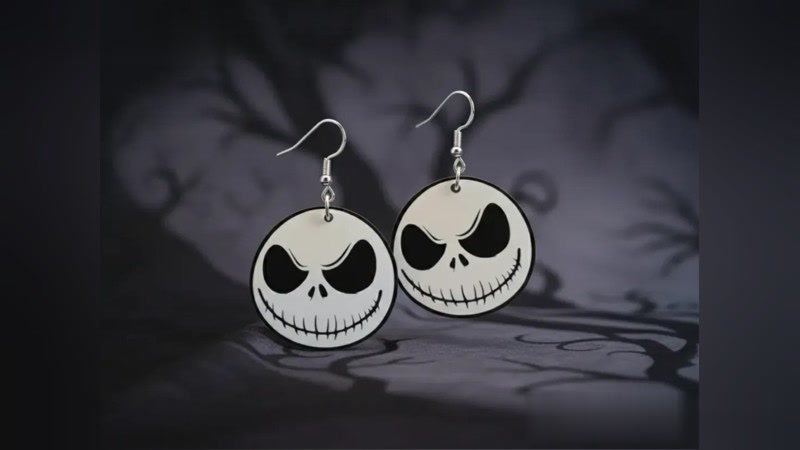 Jack Skellington Acrylic Earrings