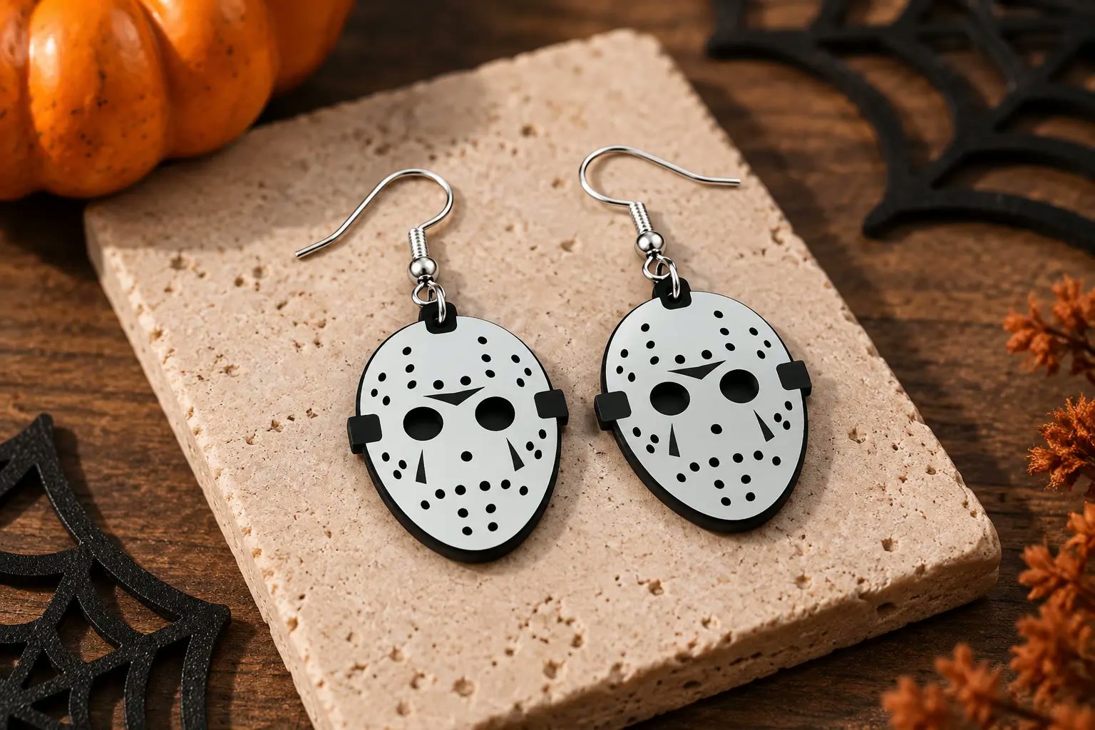 Jason Horror Mask Earrings