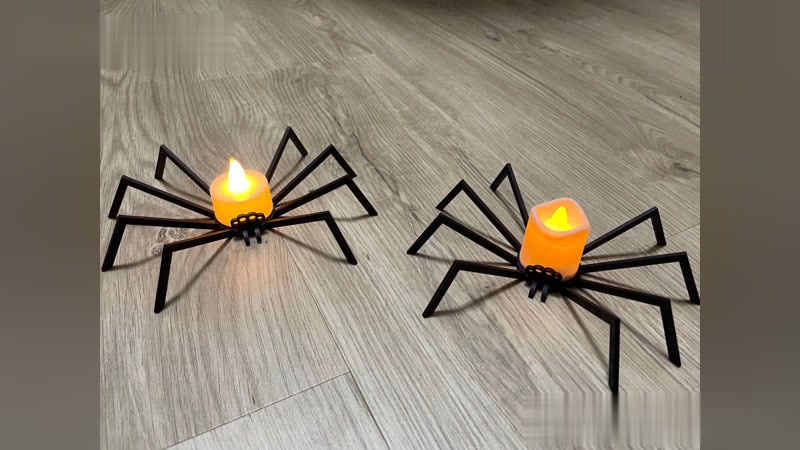 Spooky Spider LED Candle Holder