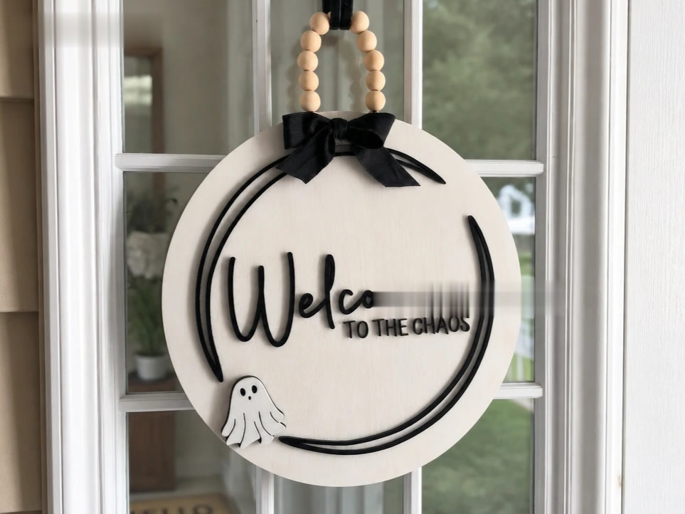 Welcome to the Chaos Door Sign