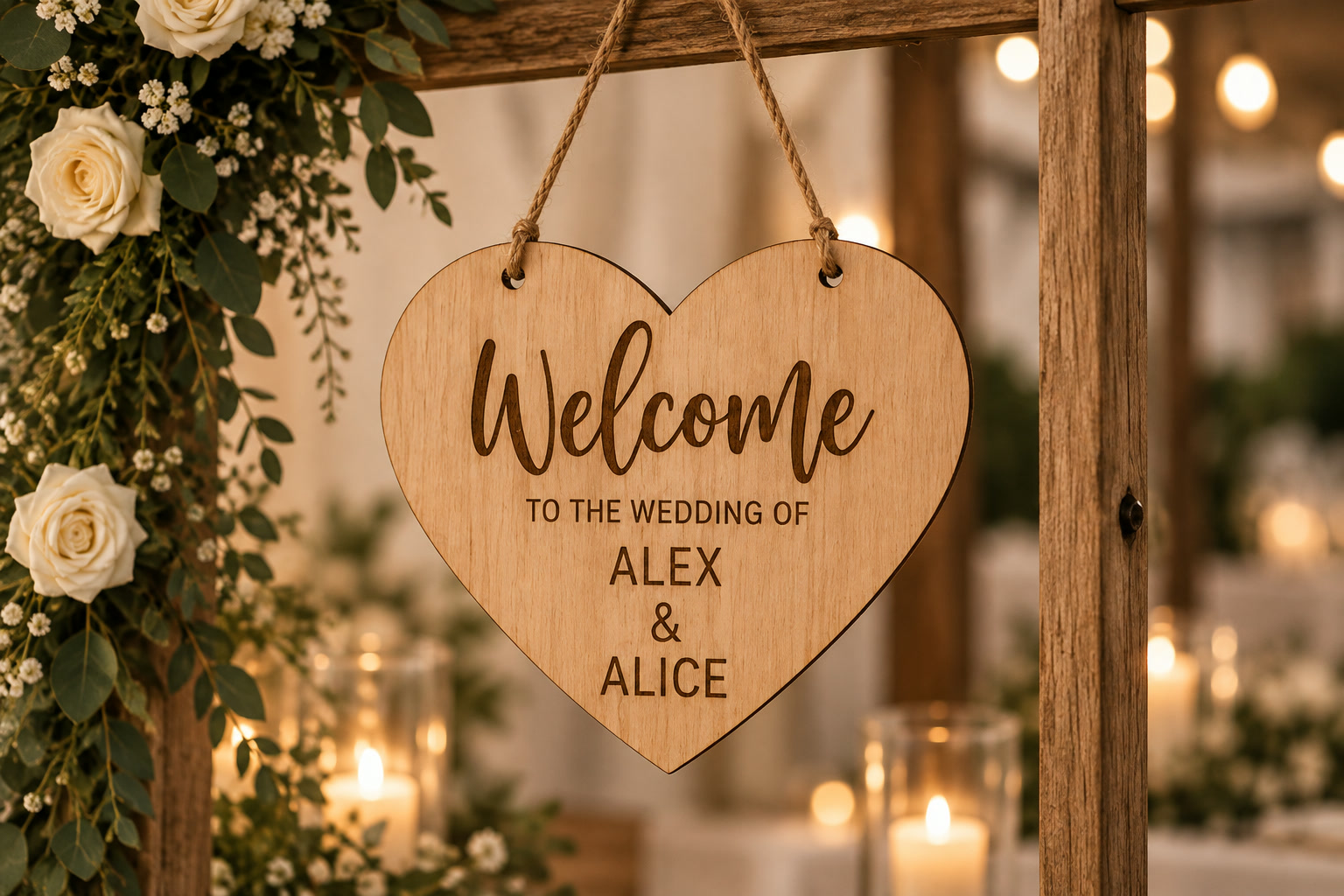 Heart Welcome Sign