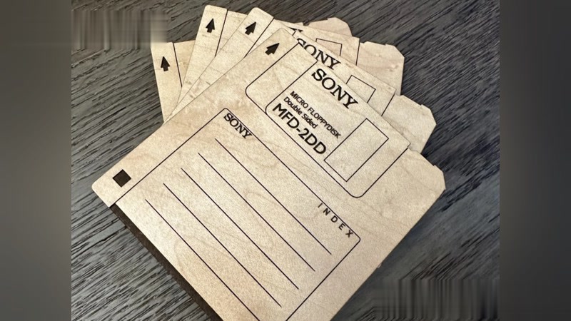 Retro Floppy Disk Coaster Set of 4