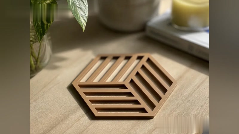 Geometric Hexagon Drink Coaster Set of 4